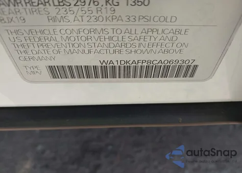 2012 Audi Q5 3.2 Premium Plus from USA, damaged, VIN WA1DKAFP8CA069307
